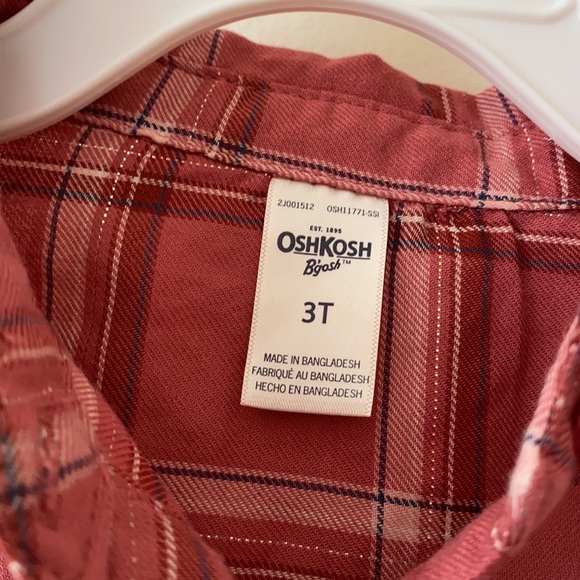 *4 for $20* OshKosh B’gosh Plaid Peplum Shirt - Picture 3 of 8